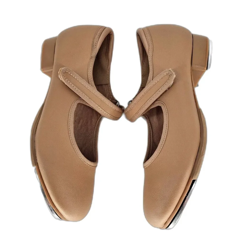 Girl's Tap Shoes Easy Strap Brown Size 2.5 Little Kid